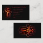 ケルトハムザハンド（オレンジ/赤） 名刺 (正面/裏面)