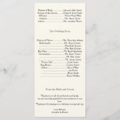 ケルトハートとレッドローズ結婚式 プログラム (裏面)