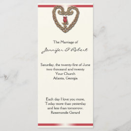 ケルトハートとレッドローズ結婚式 プログラム