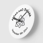 ケルトハートノット ラウンド壁時計 (傾斜)