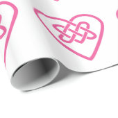 ケルトハートラッピング紙 – 白い背景 ラッピングペーパー (ロールコーナー)