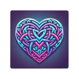 ケルトハート（ダークブルー） メタルプリント