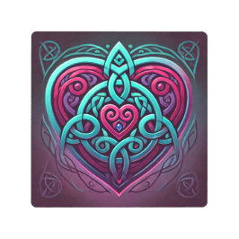 ケルトハート（点あり） メタルプリント