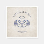 ケルトバイキングドラゴン結婚ズ スタンダードカクテルナプキン (正面)