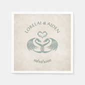 ケルトバイキングドラゴン結婚ズ スタンダードカクテルナプキン (正面)