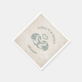 ケルトバイキングドラゴン結婚ズ スタンダードカクテルナプキン (角)