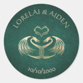 ケルトバイキングドラゴン結婚ズ ラウンドシール (正面)