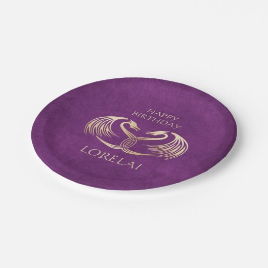 ケルトバイキングドラゴン誕生日 ペーパープレート (アングル)