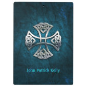 ケルトパーソナライズされたク十字 クリップボード (裏面)