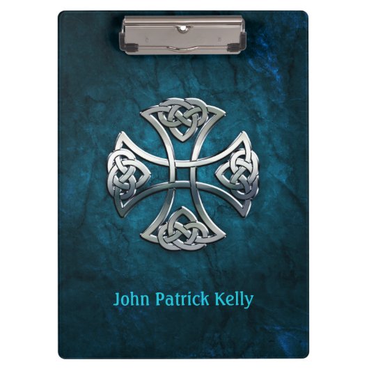 ケルトパーソナライズされたク十字 クリップボード (正面)