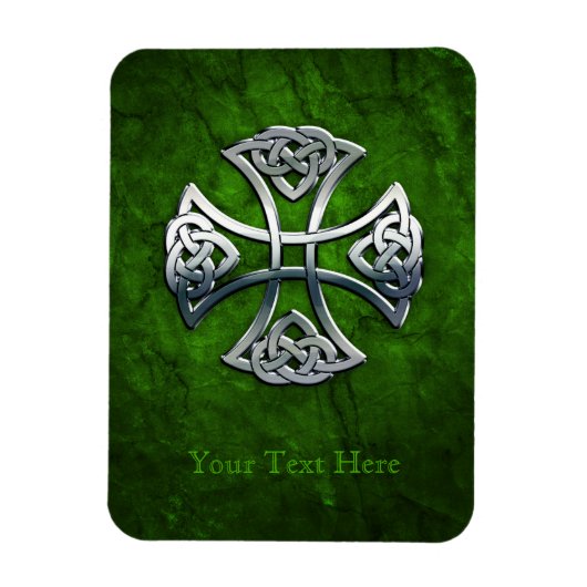 ケルトパーソナライズされたク十字 マグネット (縦)