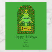 ケルトパーソナライズされたチスツリー ワインラベル (シングルラベル)