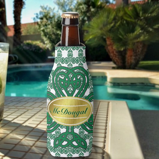 ケルトパーソナライズされたチックのシャムロックスクロール ボトルクーラー