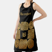 ケルトパーソナライズされた結び糸細工クロス エプロン (インサイチュ)