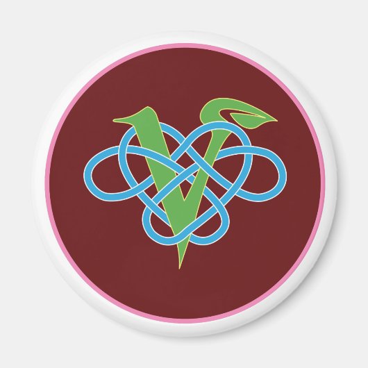 ケルトビーガンポリアモリーサークル マグネット (正面)