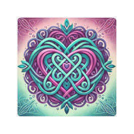 ケルトファンシーチックハート メタルプリント