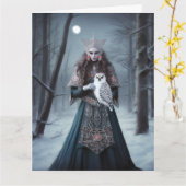 ケルトファンタジーユレイタイド女神グリーティングカード カード (黄色い花)