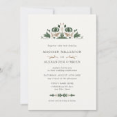 ケルトフォークア結婚ート 招待状 (正面)