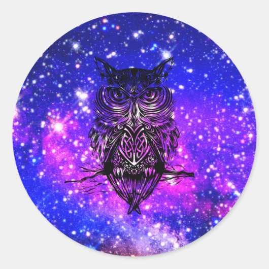 ケルトフクロウ宇宙 ラウンドシール (正面)