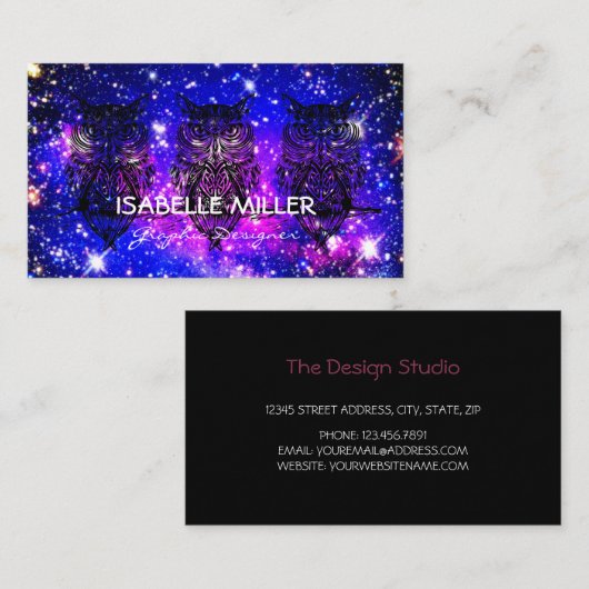 ケルトフクロウ宇宙 名刺 (正面/裏面)