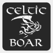 ケルトボアトライバルアイルランドイラストレーション スクエアシール (正面)