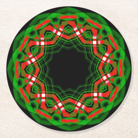 ケルトユール（キリスト降誕祭）フェスティバル ラウンドペーパーコースター (正面)