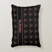 ケルト三位一体ノットアイリッシュファミリー名 アクセントクッション (正面(垂直))
