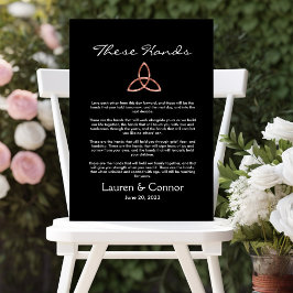 ケルト三位一体ノットアイリッシュ結婚の誓いハンドスティング キャンバスプリント