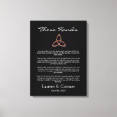 ケルト三位一体ノットアイリッシュ結婚の誓いハンドスティング キャンバスプリント (正面)