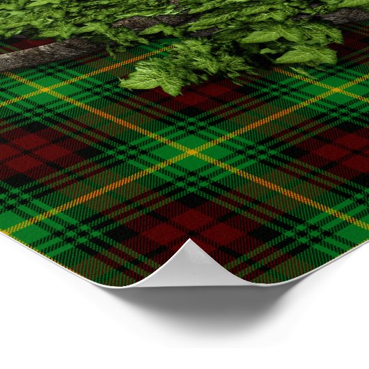 ケルト三位一体ノットアンドクランマーティンタータンチェック ポスター (角)