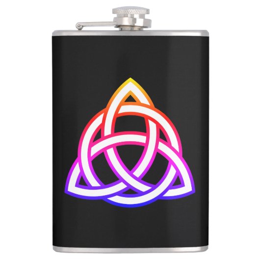 ケルト三位一体ノットトリケトラ記号 フラスク (正面)