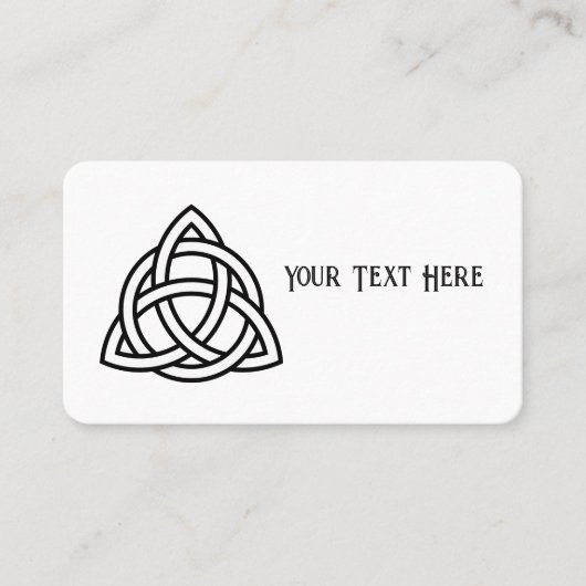 ケルト三位一体ノットトリケトラ記号 名刺 (正面)