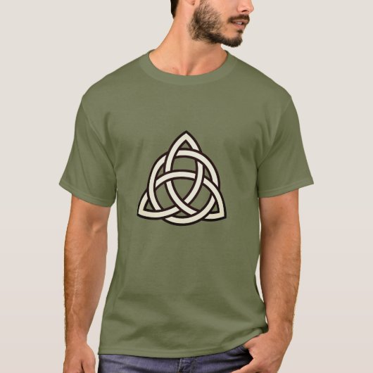 ケルト三位一体ノットトリケトラ記号 Tシャツ (正面)