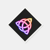 ケルト三位一体ノットトリケトラWiccaシンボル スタンダードカクテルナプキン (角)