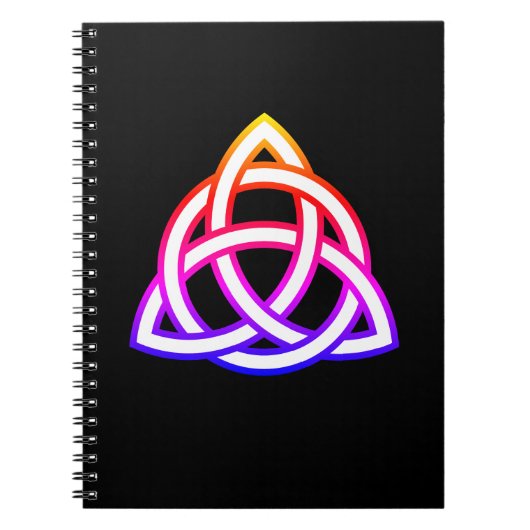 ケルト三位一体ノットトリケトラWiccaシンボル ノートブック (正面)