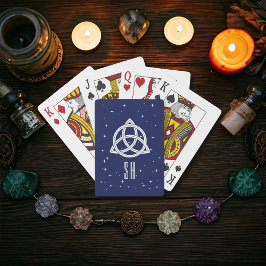 ケルト三位一体ノットモノグラムブルートランプ トランプ