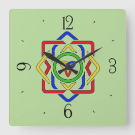 ケルト三位一体ノット スクエア壁時計