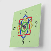 ケルト三位一体ノット スクエア壁時計 (傾斜)