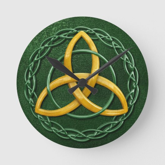 ケルト三位一体ノット ラウンド壁時計 (正面)
