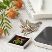 ケルト三日月とドラゴン キーホルダー (側面)