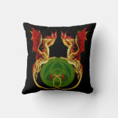 ケルト三日月とドラゴン クッション (裏面)