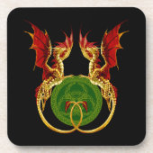 ケルト三日月とドラゴン コースター (正面)