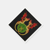 ケルト三日月とドラゴン スタンダードカクテルナプキン (角)