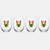 ケルト三日月とドラゴン ステムなしワイングラス (裏面)