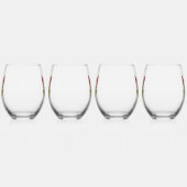 ケルト三日月とドラゴン ステムなしワイングラス (左)