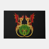 ケルト三日月とドラゴン ドアマット (正面)