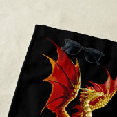 ケルト三日月とドラゴン ビーチタオル (インサイチュ)