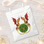 ケルト三日月とドラゴン フェイバーバッグ (クリップ留めされた状態)