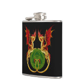 ケルト三日月とドラゴン フラスク (左)