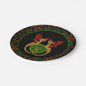 ケルト三日月とドラゴン ペーパープレート (アングル)